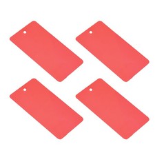 50pack Waterproof Wires Plastic Shipping Tags 1.95x3.51 Inch Red