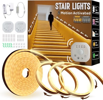 Motion Sensor LED Strip Lights Chasing Effect 16.4ft Warm