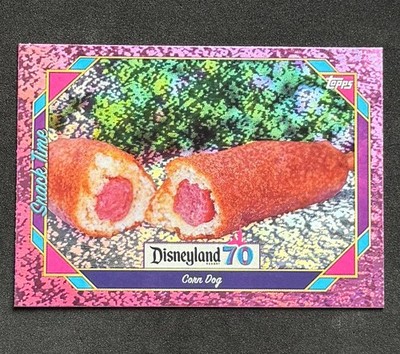 2025 Topps Disneyland 70th Anniversary Corn Dog #114 Snack Time Pink Foil