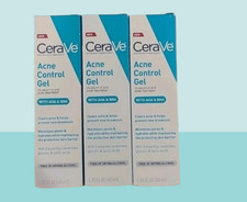 CERAVE ACNE CONTROL GEL 1.35 OZ. BOXED LOT OF 3 PIECE LOT EXP 2029