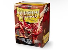 Matte Ruby 100 ct Dragon Shield Sleeves Stand...