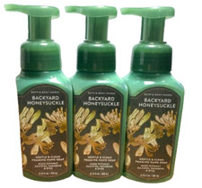 Bath  Body Works 3x BACKYARD HONEYSUCKLE Foaming Hand Soaps Soap FREE SHIP