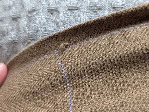 Vintage Donegal Collection Shirt Mens Large Linen Herringbone Plaid Ireland 90s - Picture 6 of 14