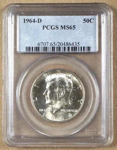 1964-D KENNEDY HALF DOLLAR PCGS MS65 486435