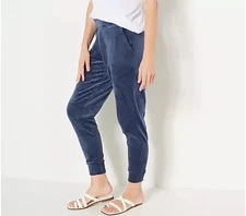 #1791 LOGO Lounge by Lori Goldstein Regular Velour Joggers Size XS