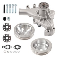 Lwp High Volume Long Water Pump 2 Groove Pulley Crankshaft For Sbc Chevy 283