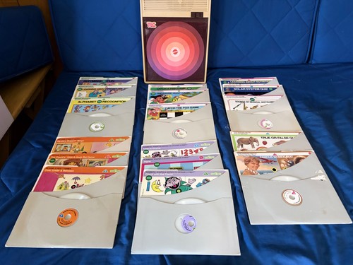 Vintage 1981 Mattel TLC Teach & Learn Computer & 34 Activities w/ 17 Discs