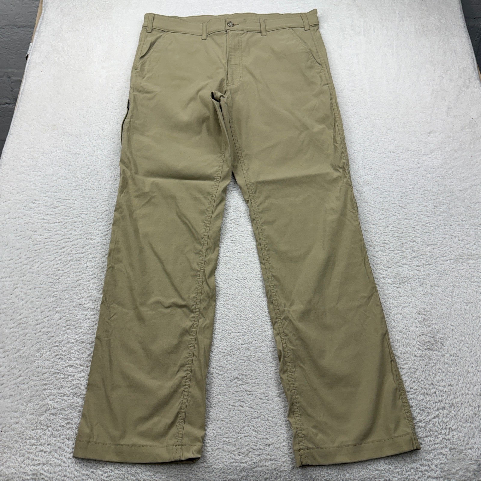 Eddie Bauer First Ascent Guide Pro Pants Mens 38x34 Khaki Tan Stretch Hiking