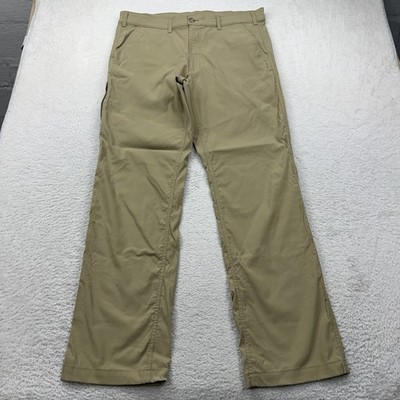 Eddie Bauer First Ascent Guide Pro Pants Mens 38x34 Khaki Tan Stretch Hiking