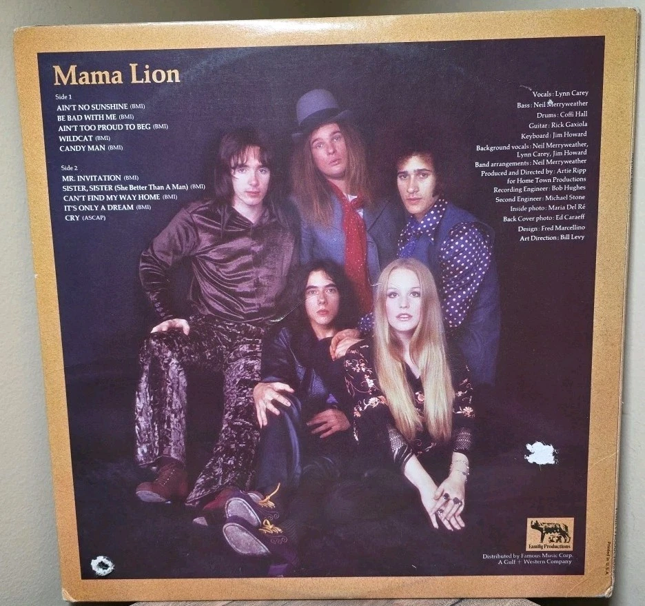 Mama Lion - Preserve Wildlife - Vinyl LP 1972 Family Pro FPS-2702 VG+/EX - Image 3 of 4