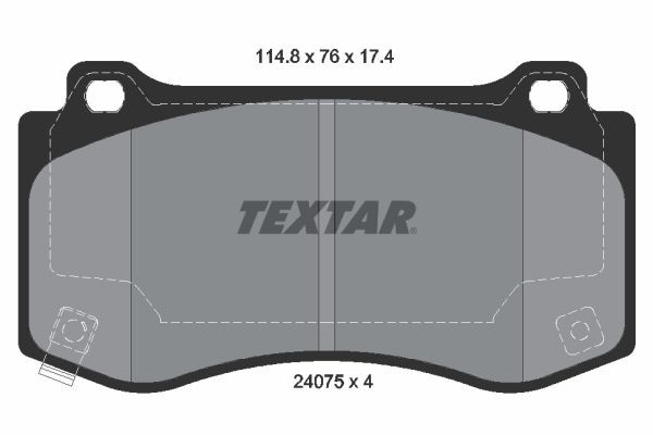 Textar Bremsbelagsatz, Scheibenbremse 2407501 FüR Chrysler Dodge Jeep-image