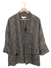 GHARANI STROK Cardigan Damen Jacke Gr. DE 38 wollweiß-schwarz Casual-Look