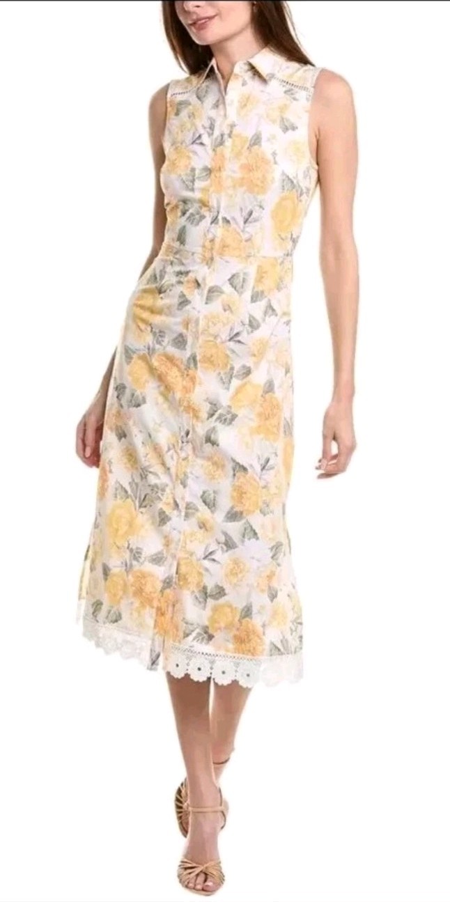 $158 Rachel Parcell Floral Shirtdress Women's Size 10, NWT