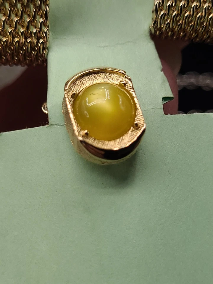 SWANK* GEMELOS 1" 1/2" y pasador de corbata, verde Cateye Foto 4 de 4