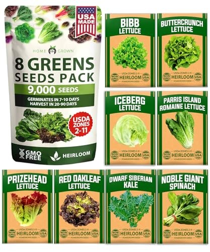  8 Lettuce & Salad Greens Seed Vault - 4,000+ ???-???, ??? 8-Pack