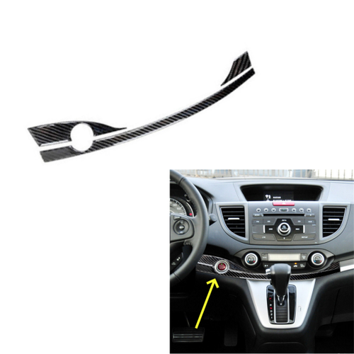 2Pcs Red Carbon Fiber Climate Control Cover Trim For Honda CR-V – Self-Adhesive Interior Sticker