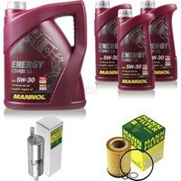 Mann Inspektionspaket Filterset 8L Mannol Energy 5W-30 FüR BMW E53 4.4I 4.8Is