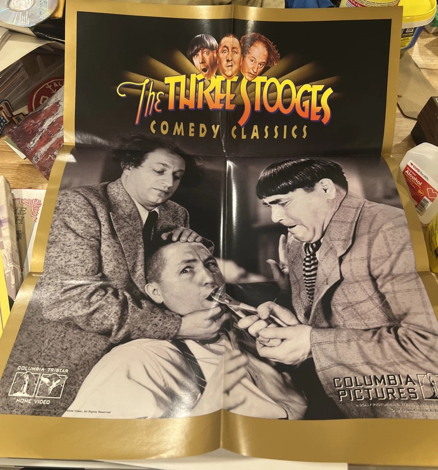 The Three Stooges Comedy Classics 3 X LaserDisc Box Set Collection W/ Poster LD - Image 4 of 4