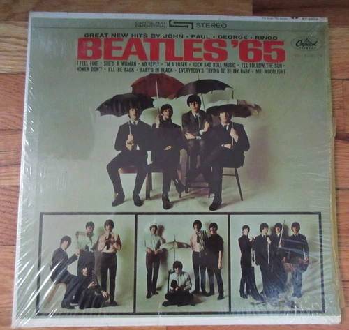 THE BEATLES " BEATLES 65 " LP ALBUM , I BOUGHT NEW IN THE 60's STEREO BARGAIN !