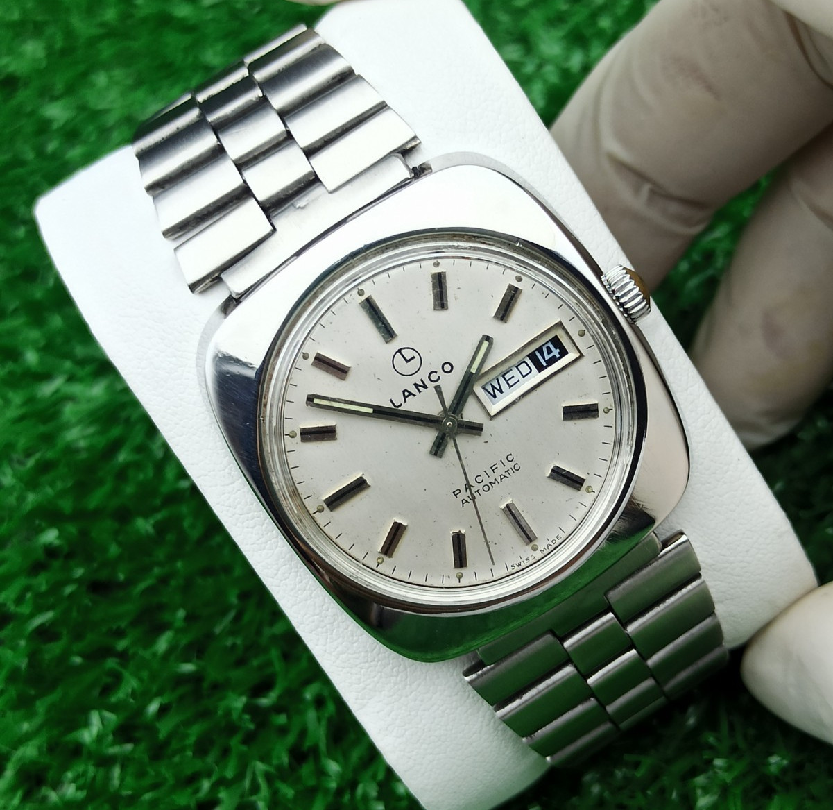 HYPER-RARE LANCO PACIFIC WATCH AUTOMATIC SWISS 19… - image 1