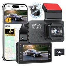 Dash Cam Front and Rear, 4K 1080P FHD Dual Dash Cam with ADAS, GPS, 5G WiFi ...