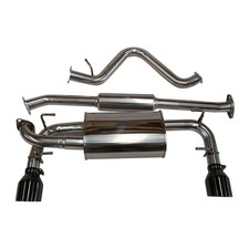 CAT BACK EXHAUST & FRONT PIPE+ OVER PIPE FOR TOYOTA 86/ SUBARU BRZ BLACK TIPS