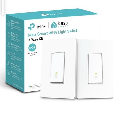 H-1. Kasa Smart 3 Way Switch HS210 KIT, Needs Neutral Wire, 2.4GHz Wi-Fi.