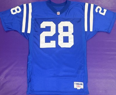 Authentic Marshall Faulk #28 Indianapolis Colts Wilson #28 Jersey Pro Line 44