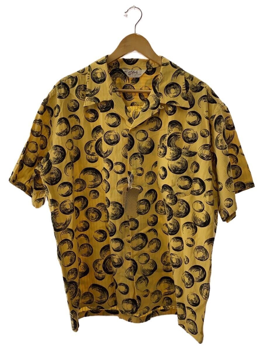 STAR OF HOLLYWOOD Aloha Shirt XXL Cotton YLW All-over