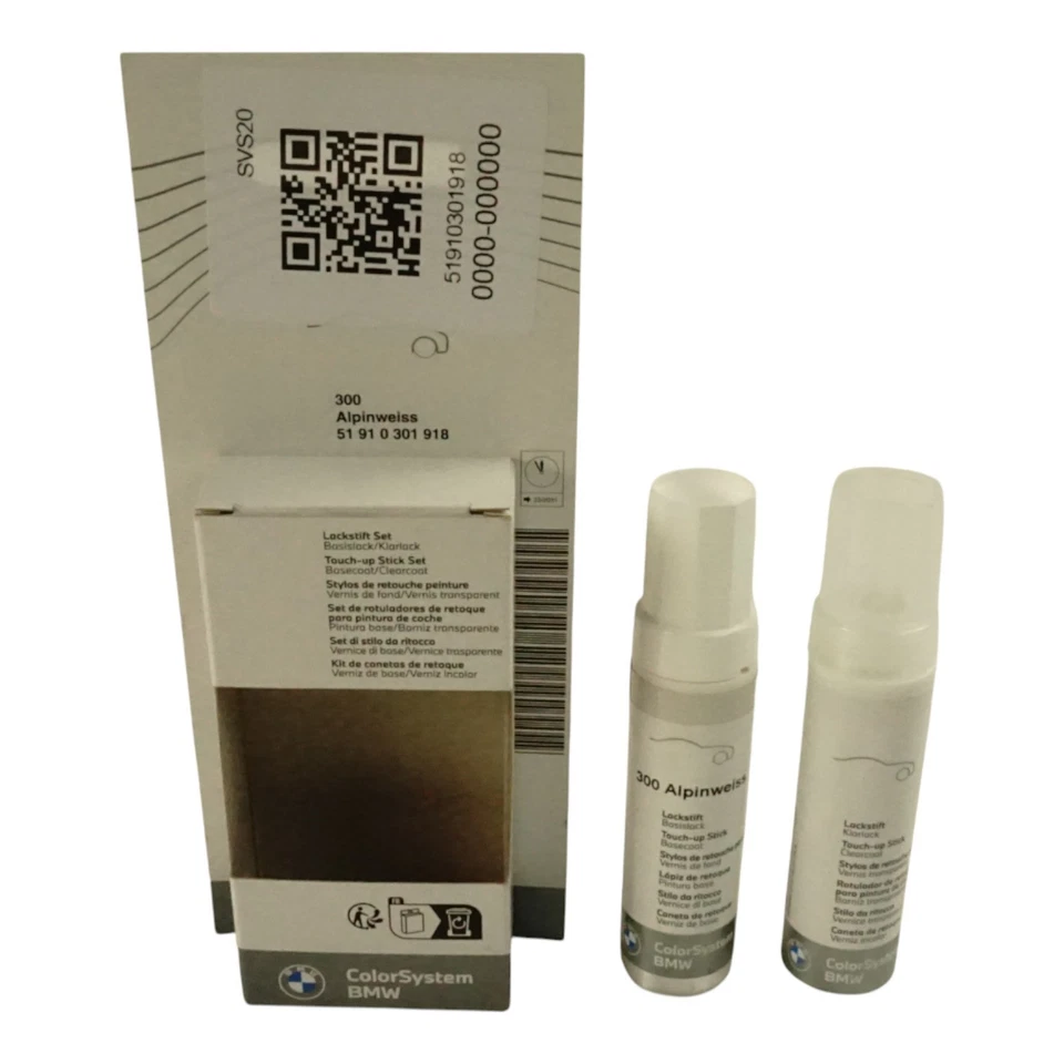 Brand New Original BMW Paint pen set Alpin white [300] 2x12ml 51910301918 - Image 3 of 4