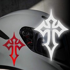 1PC Gothic Style Cross Motorcycle Helmet Sticker Waterproof for Motorbike Fuel T