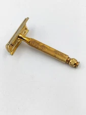 Vgt 1940s Gillette Tech Safety Razor Acid Etched Logo