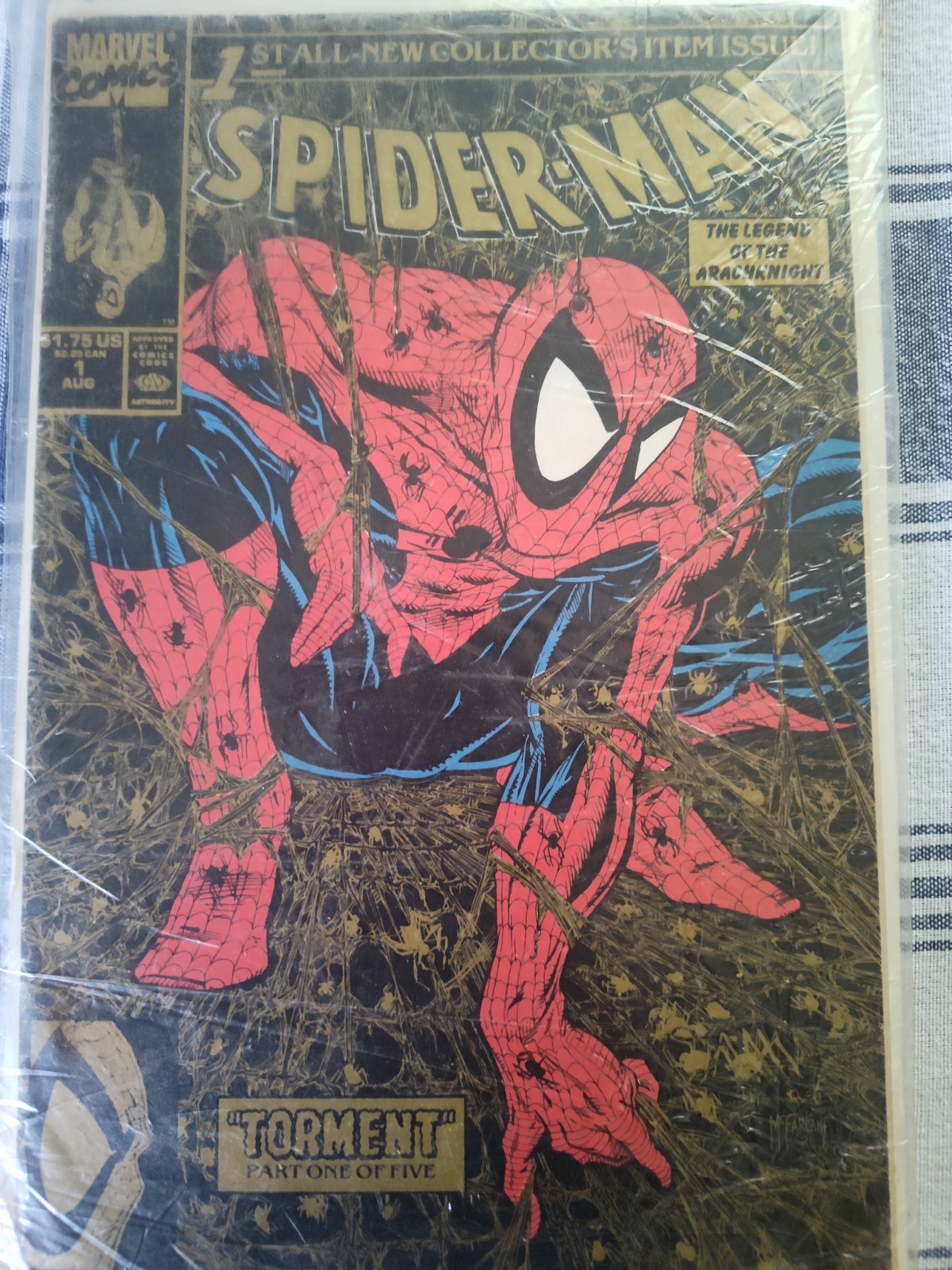 Spider-Man #1 Gold Variant Edition Torment 1 of 5 McFarlane 1990 Marvel 2nd