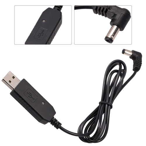 Black USB Charger Cable DC 9V-10.8V Transmitter Connector Wire Adapter Replaces - Zdjęcie 4 z 21