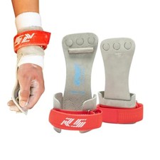 Men's High Bar Gymnastics Grips - Durable Leather Hand Grips Large Hook/Loop
