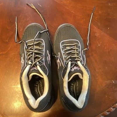 Gravity Defyer gdefy Women's Comfort Cushioned Mesh Black Sneakers Lace Up