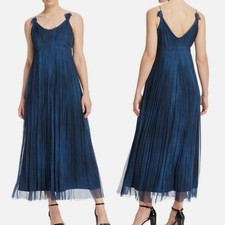 Elie Tahari opal Blue Pleated Midi Dress