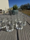 ANCHOR HOCKING Cubist Set Of 12 glasses Mid Century Mod  Vintage