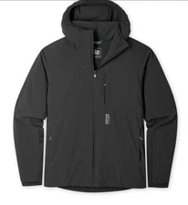 New Stio Fernos Men’s Hooded Insulated Jacket Abyss Black Size Large