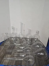 Lot of 14: Lab Glass Flasks -Kimax / Pyrex USA