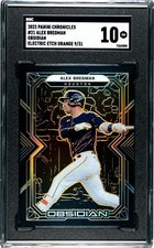 2022 Panini Chronicles #21 Alex Bregman Obsidian ETCH ORANGE /31 SGC 10 GEM MINT