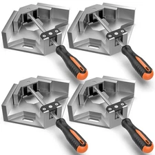 Right Angle Clamp, [4 PACK] Single Handle 90Â° Aluminum Alloy Corner Clamp, C