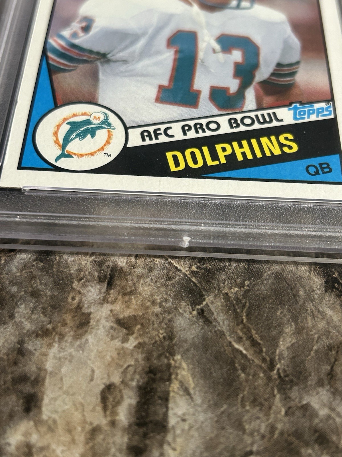 1984 Topps Dan Marino Rookie Card RC PSA 7 NFL Miami Dolphins Pro Bowl AFC view 2