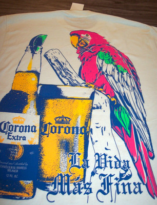 CORONA EXTRA BEER BEACH PARROT  T-shirt MENS SMALL NEW w/ TAG