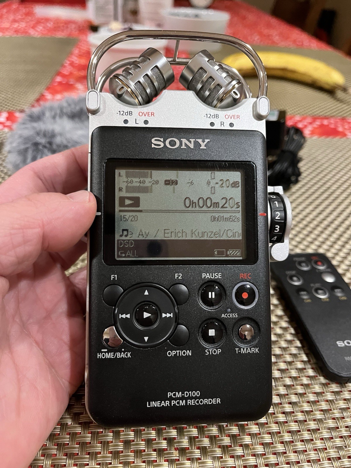 Handheld W/ Remote, Windscreen, Case, Power Adapt