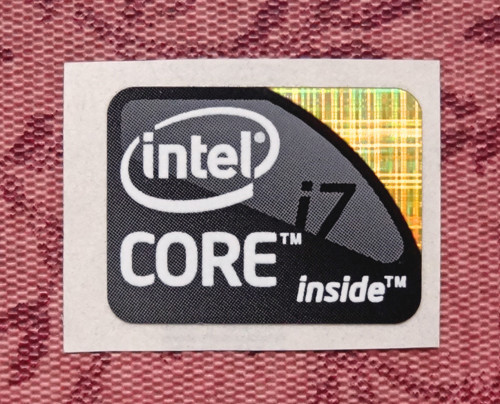 Intel Core i7 Extreme Black Sticker 15.5 x 21mm 1st Gen
