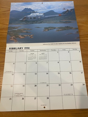 1990 Bell Helicopter Textron Appointment Calendar Bell XV-15 206 Cobra AH-1J 222 - Picture 3 of 15