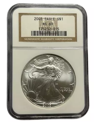 NGC 2003 MS69 American Silver Eagle S$1 175232-015