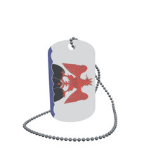 Dog Tag Flag Bunting Alpes Maritime Department Dog Tag Aluminium 30 x 50mm