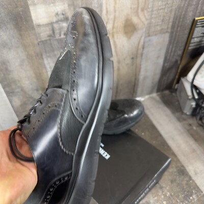 Kenneth Cole Mens Trent Black Wingtip Dress Shoes Size 11 | eBay